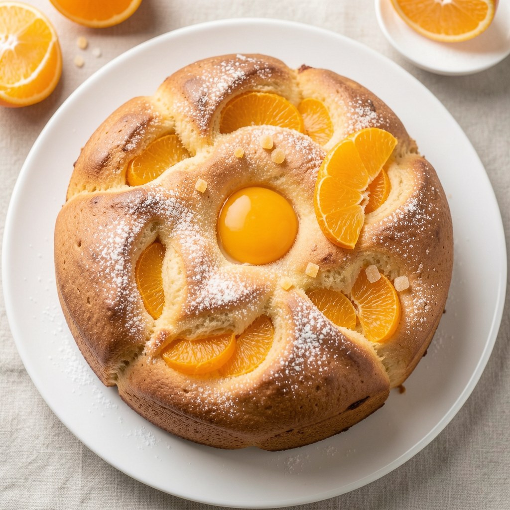 Ciasto drożdżowe z pomarańczami