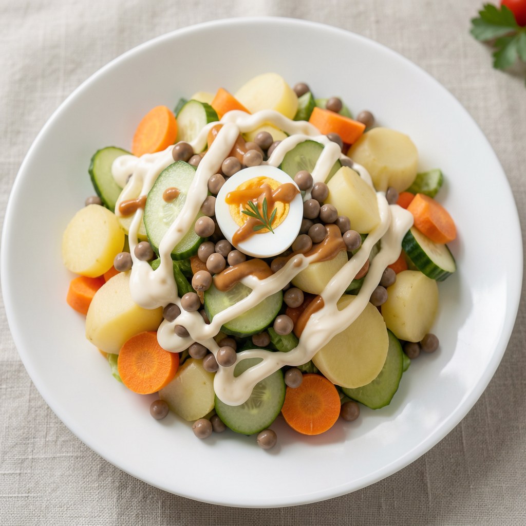 Tradycyjna sałatka jarzynowa