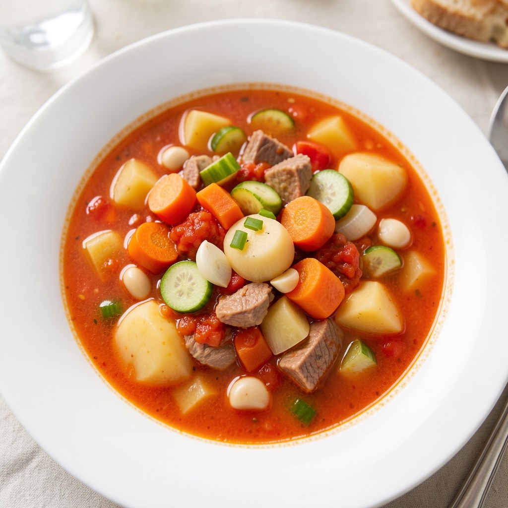 Zupa z soczewicą i cukinii na pomidorowo