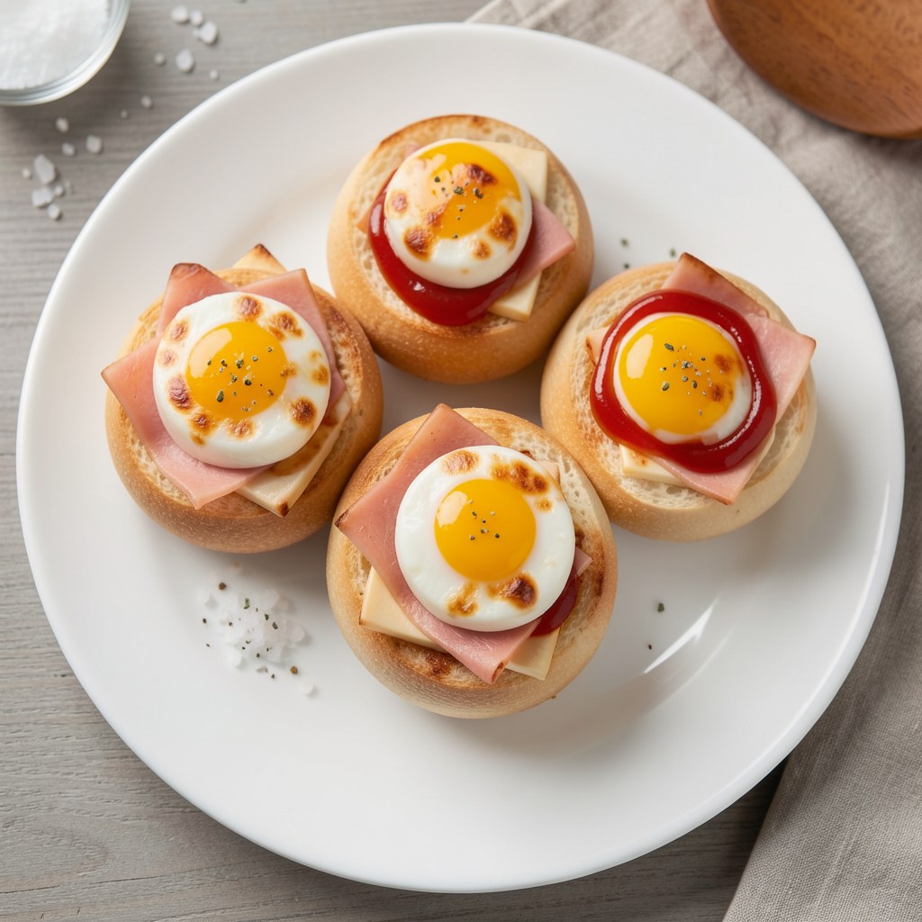 Jaja zapiekane w bułeczkach