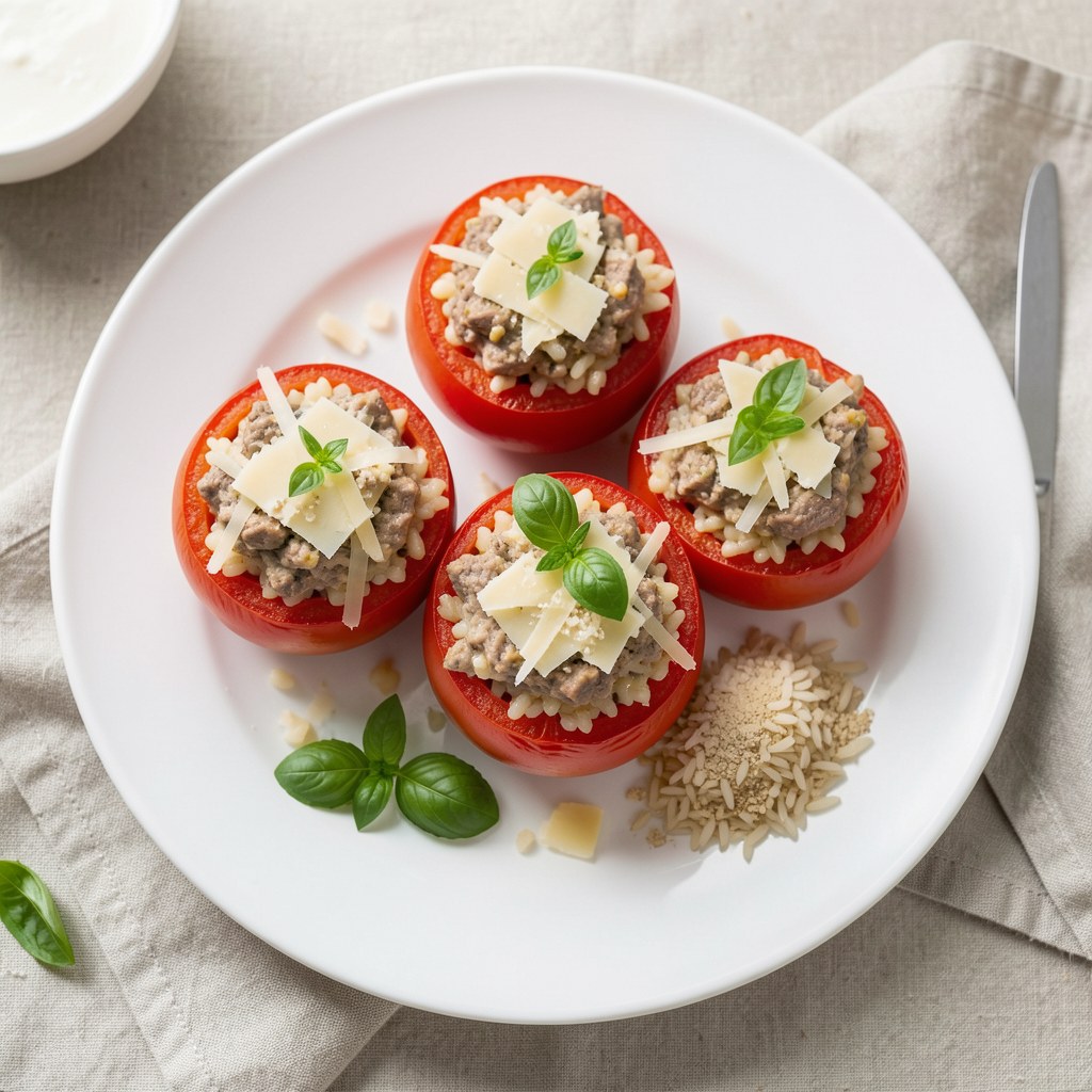 Pomidory faszerowane pieczoną cielęciną i parmezanem