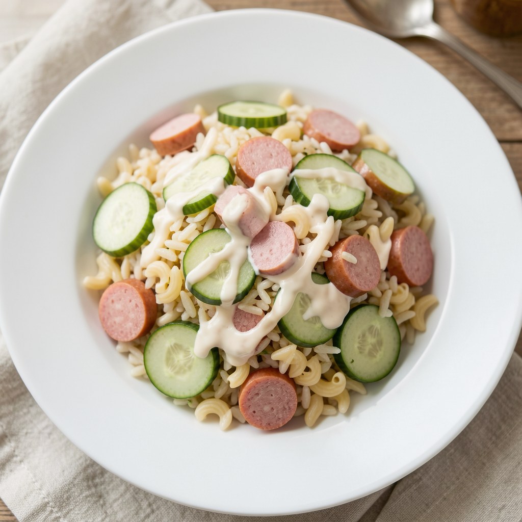 Sałatka z makaronem ryż