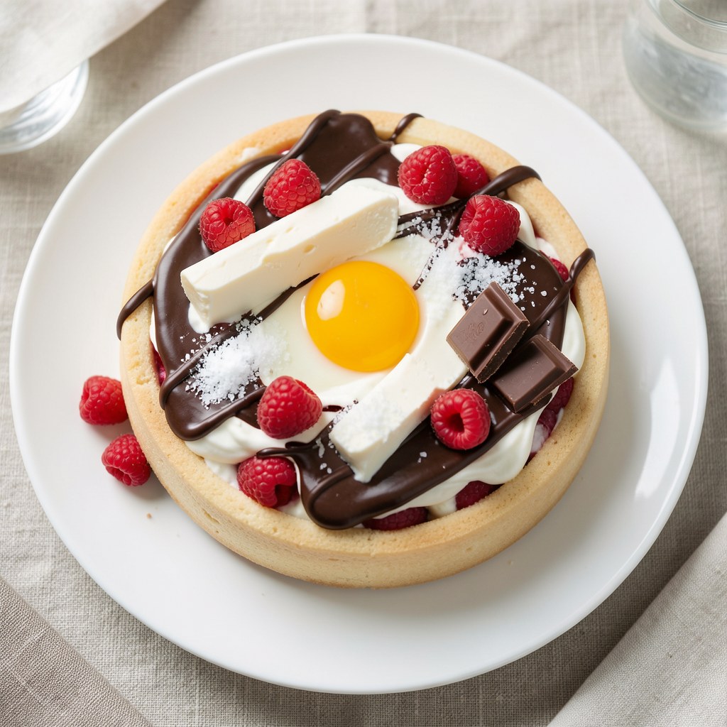 Ptysiowy okrąg z truskawkami