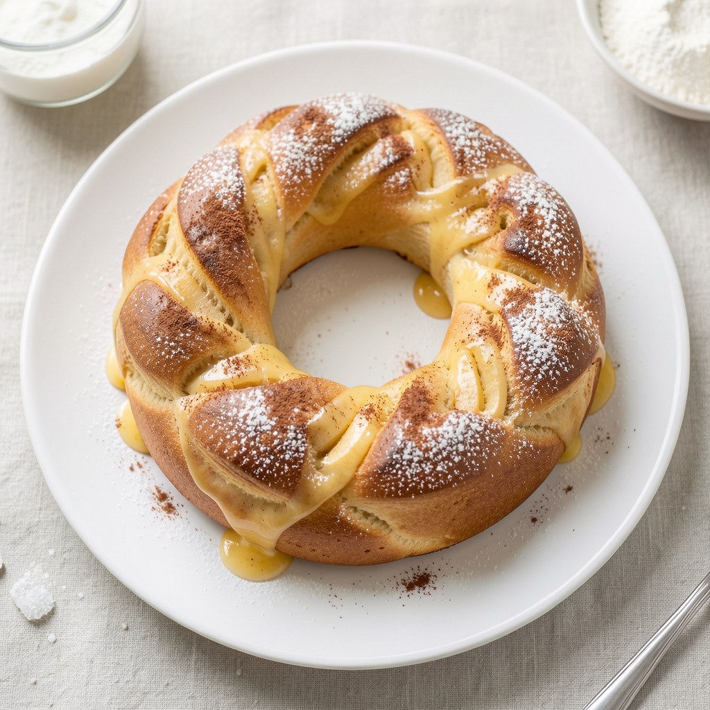 Drożdżowiec z musem jabłkowym