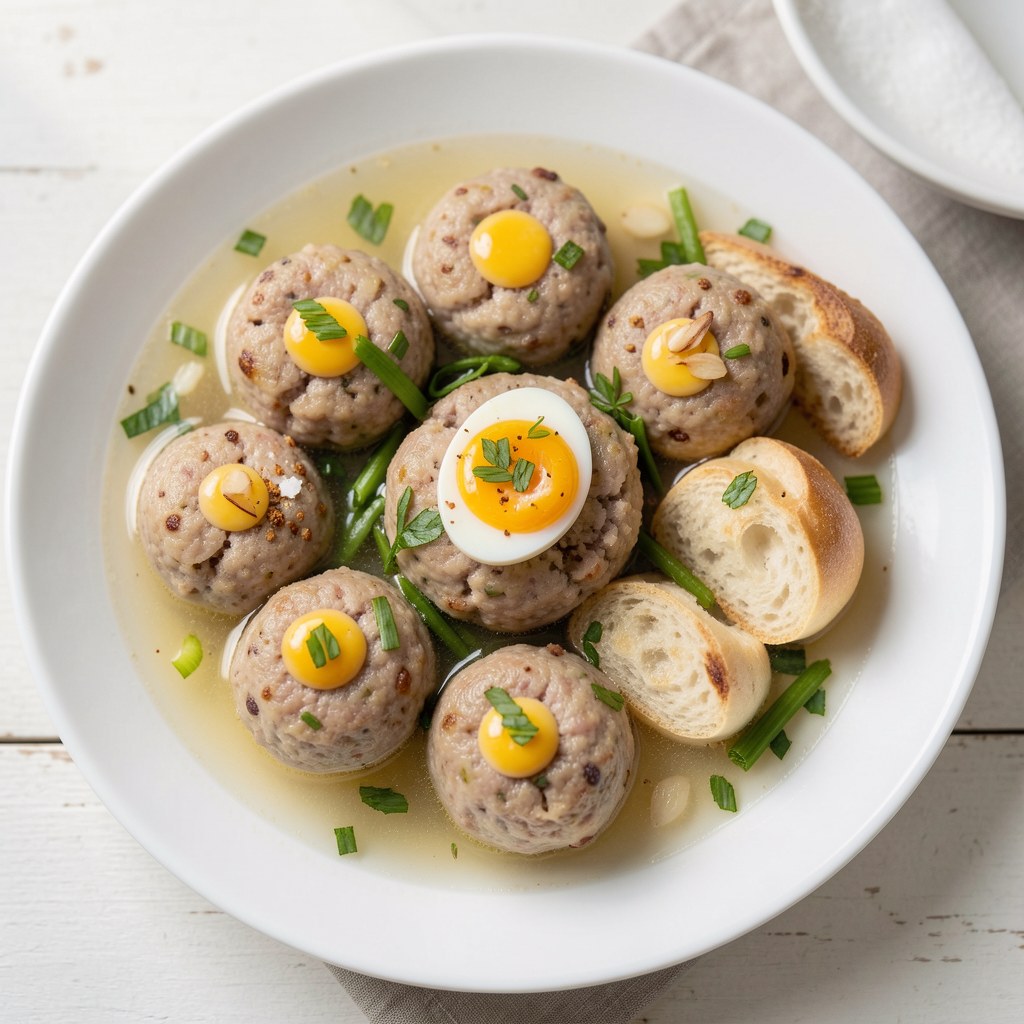 Klopsiki serowe z lubczykiem