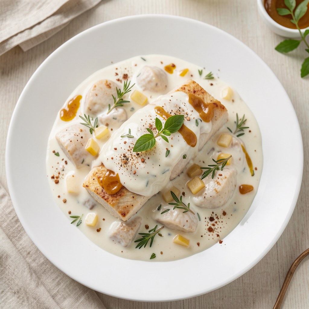 morszczuk w sosie śmietanowym