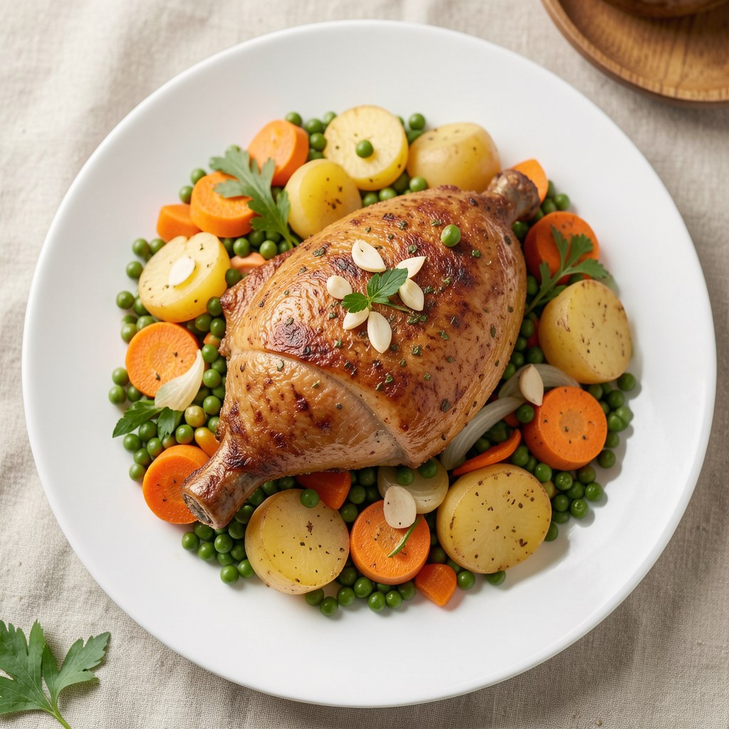 Udziec indyka w warzywkach