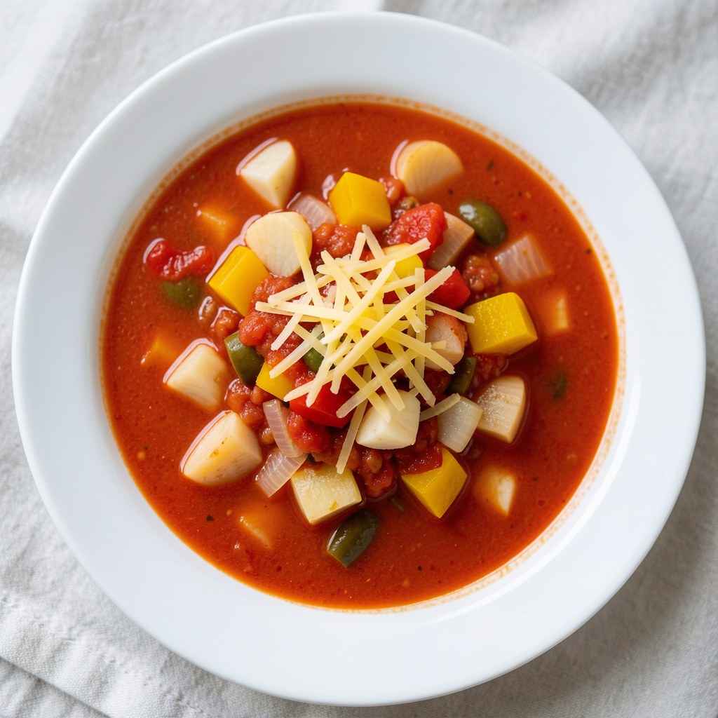 Czerwona zupa z ciecierzycą