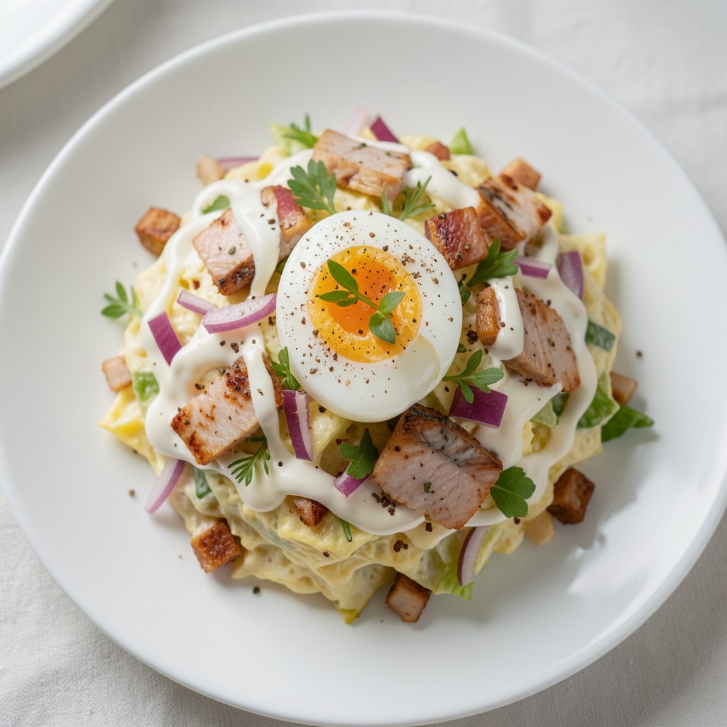 Sałatka jajeczna z wędzoną makrelą