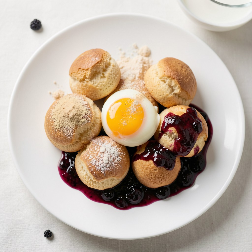 Racuszki z czarną porzeczka