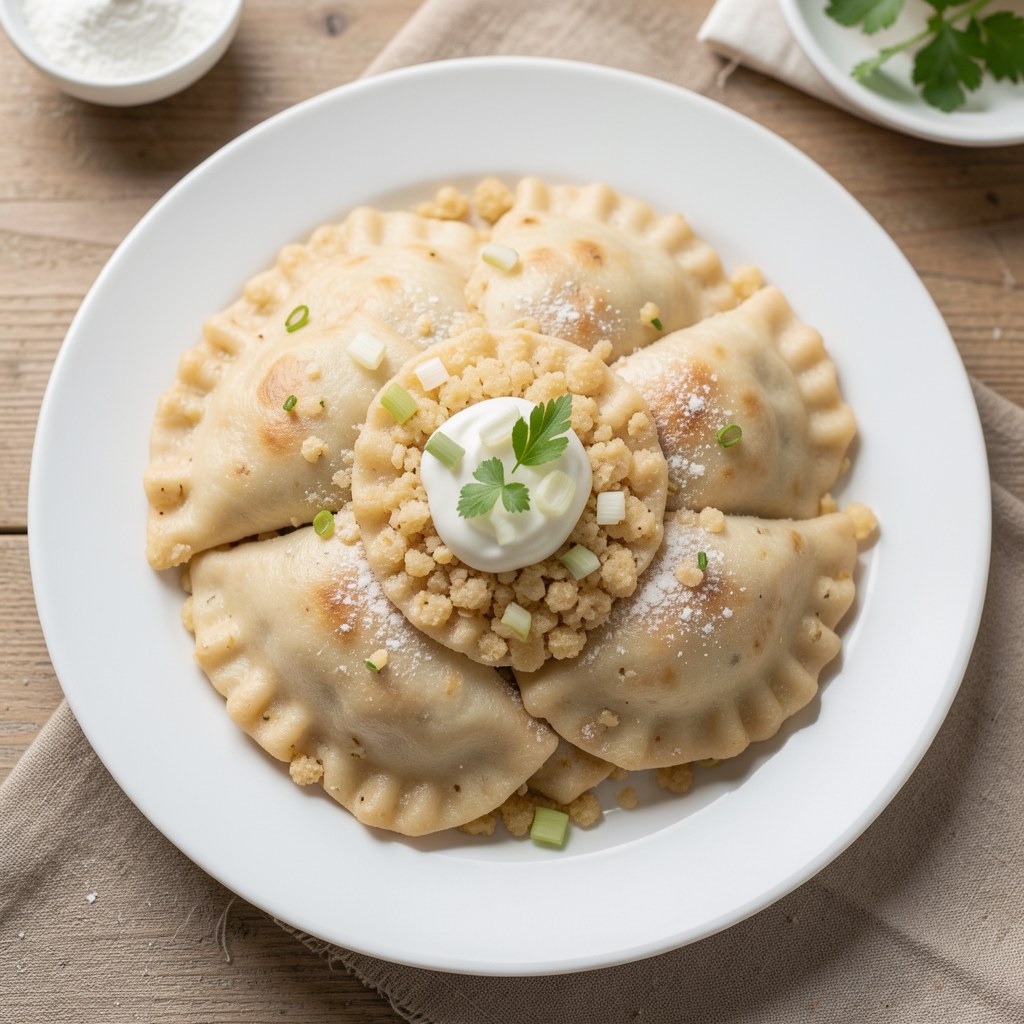 Pierogi z kaszą gryczana i serem