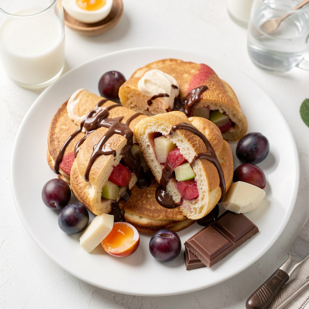 naleśniki z owocowym wnętrzem