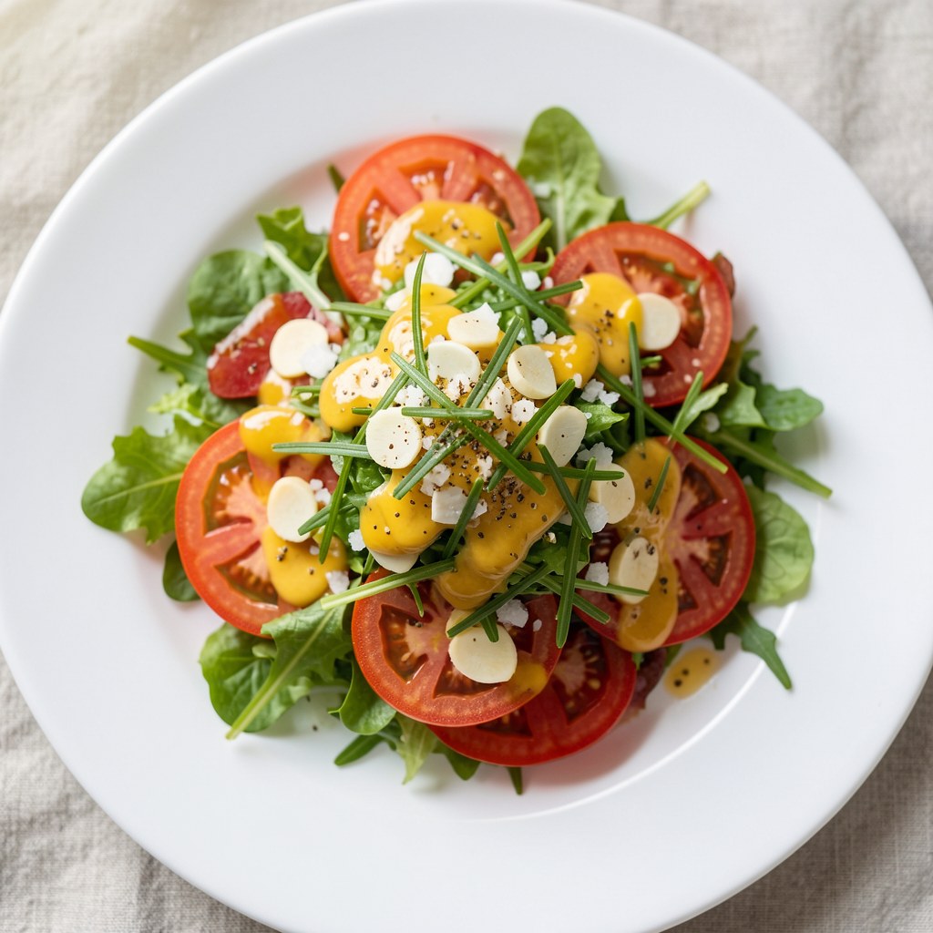 Sałata z sosem francuskim