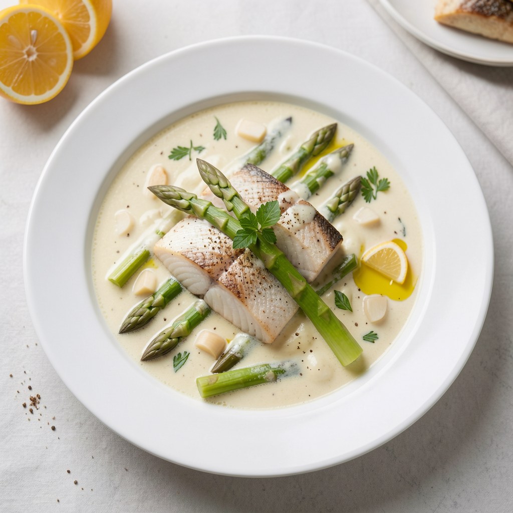 Dorsz w kremie szparagowym