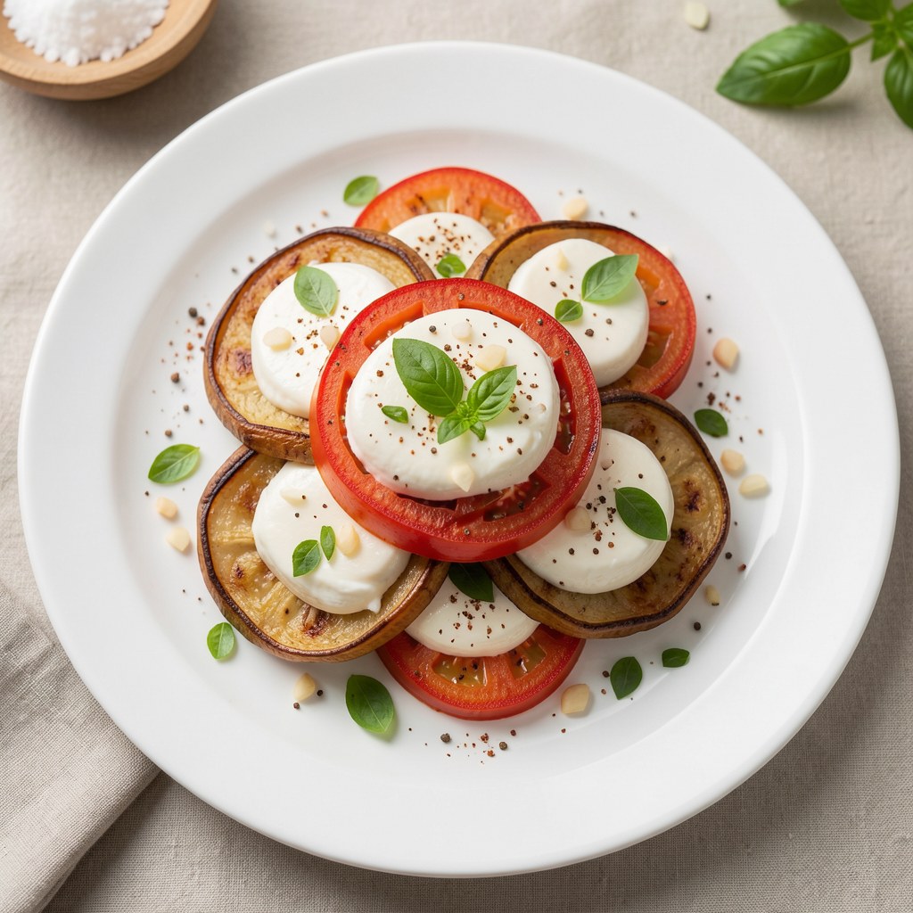 Bakłażany zapiekane z pomidorami i serem