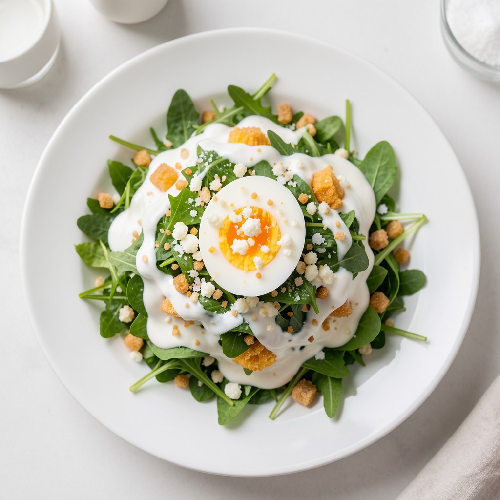Sałatka zielona z jajkiem