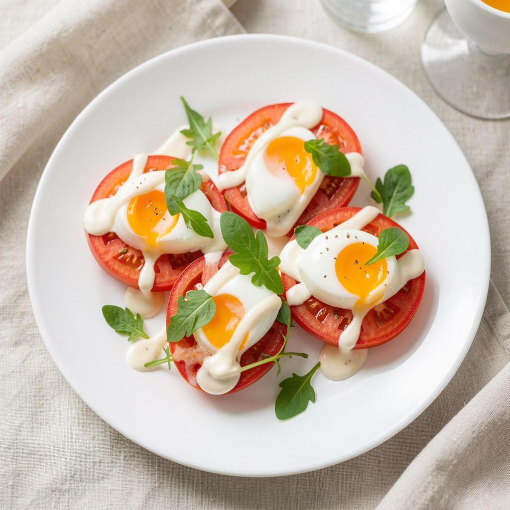 Wiosenne jajka z pomidorem