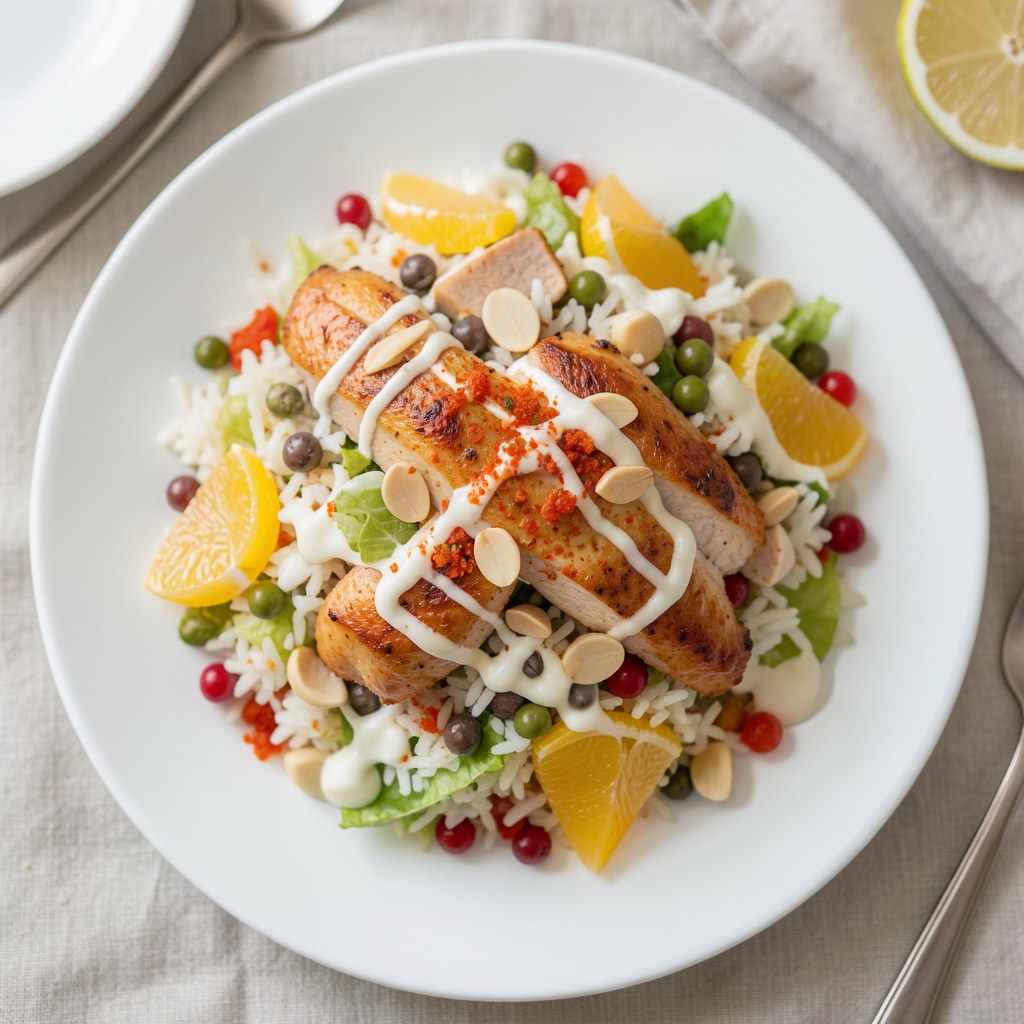Sałatka z pieczonym kurczakiem