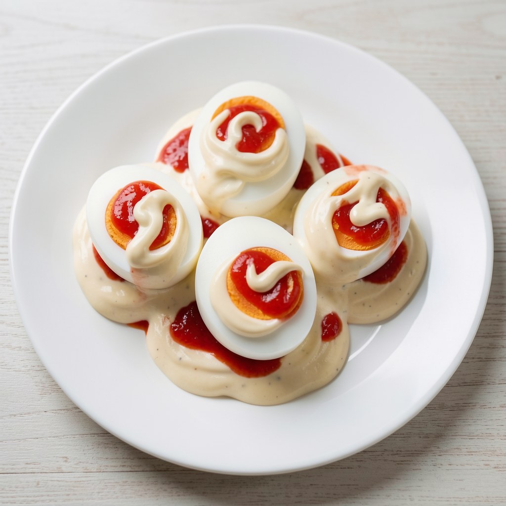 Jajka z sosem majonezowo-keczupowym