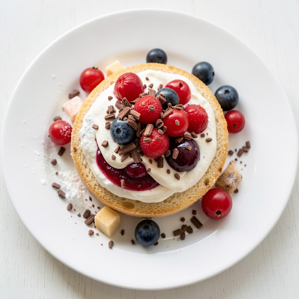 Biszkopt z masą i jagodami