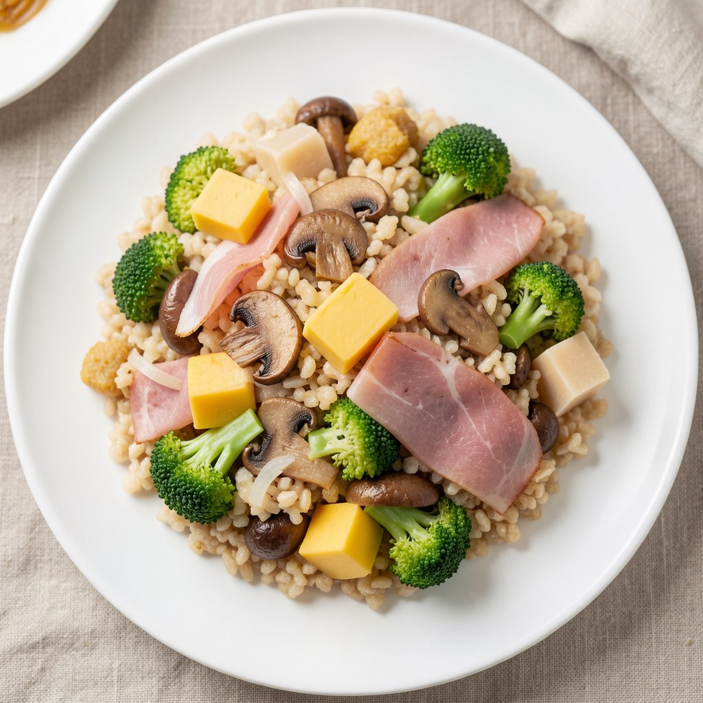 Potrawka z kaszy z warzywami i szynką (2-3 osoby)