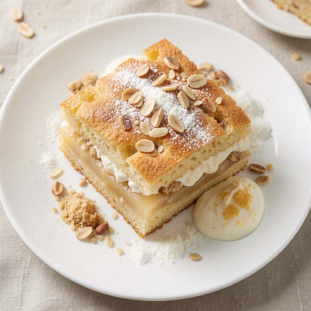 Placek jabłkowo - kokosowo - orzechowy