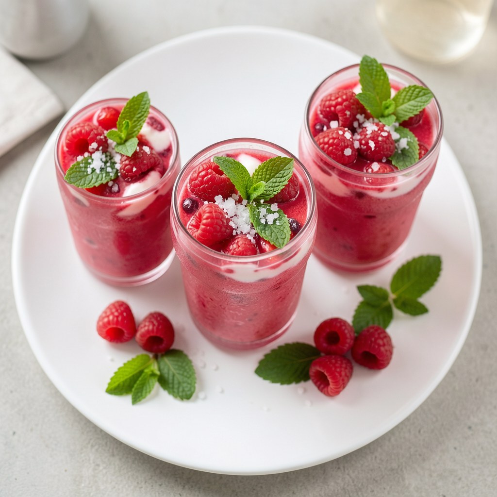 Orzeźwiający koktail z malin