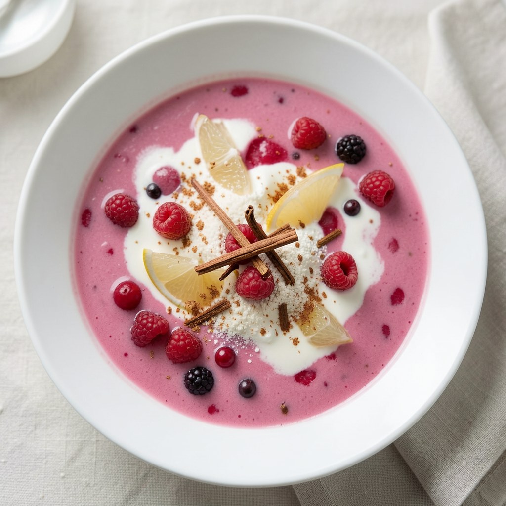 Zupa z truskawek i rabarbaru