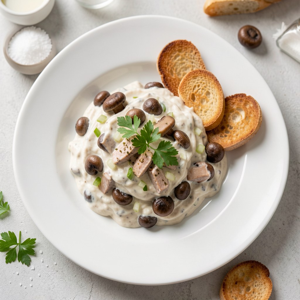 Krem z pieczarek z pietruszką