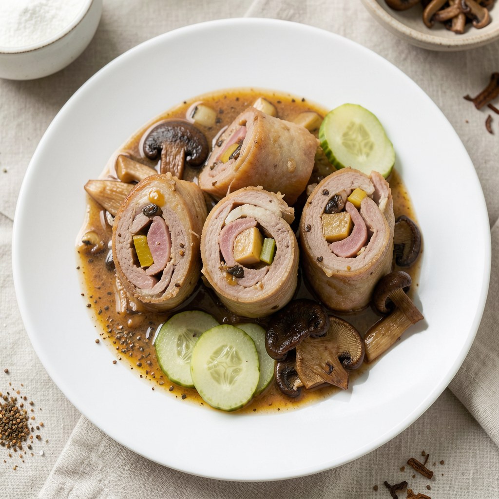 Zrazy z wieprzowiny w sosie