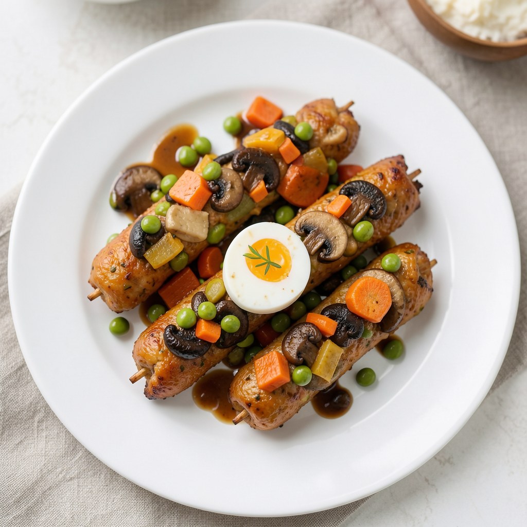 Pałeczki nadziewane farszem pieczarkowo-warzywnym