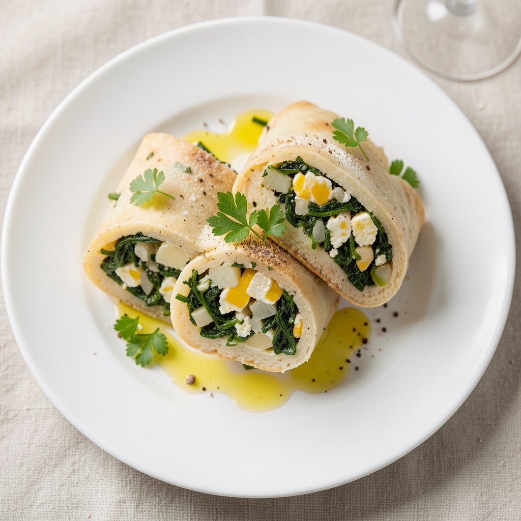 Ziemniaczana rolada ze szpinakiem