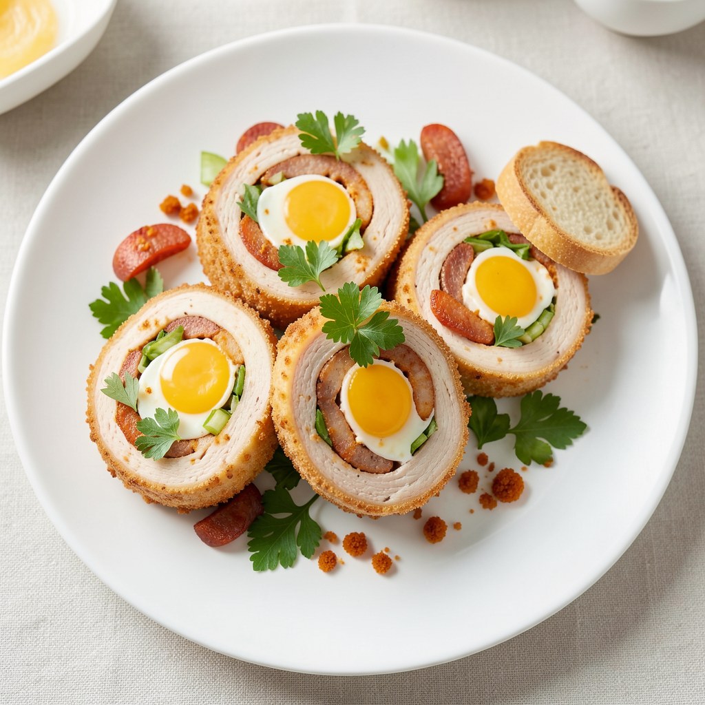 Pierś zawijana z kabanosem