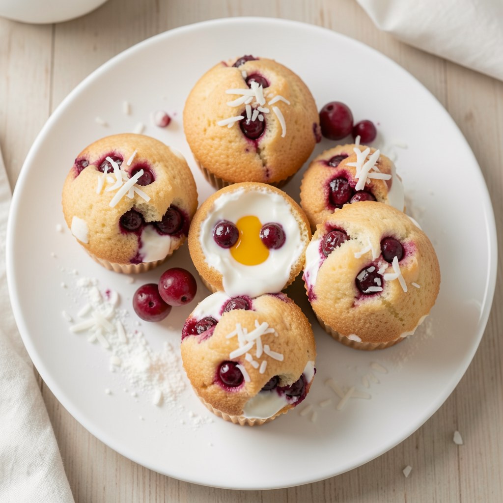 Babki jogurtowe z jagodami