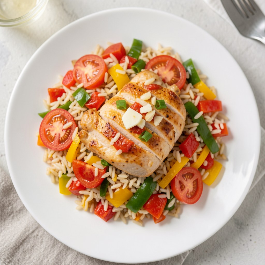 KURCZAK Z RYŻEM NA PATELNI:)