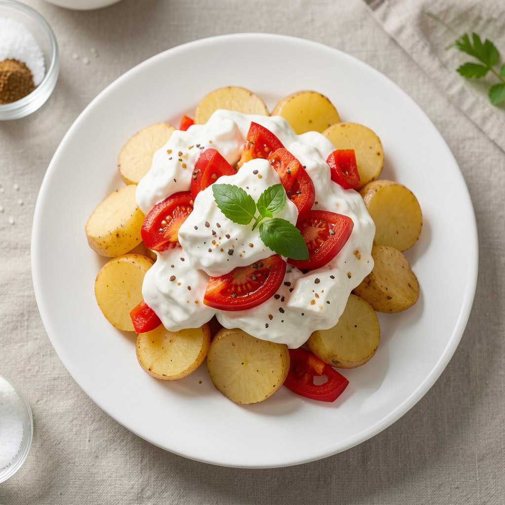 Ziemniaki z pomidorami i papryką