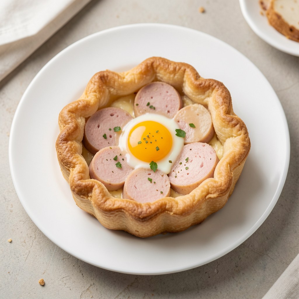 Biała kiełbasa w cieście