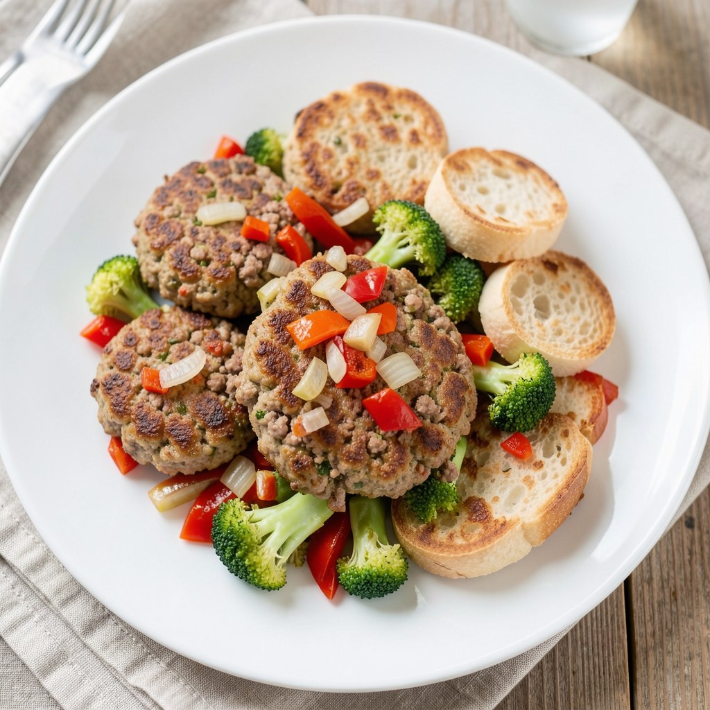 Kotleciki wieprzowe z warzywami