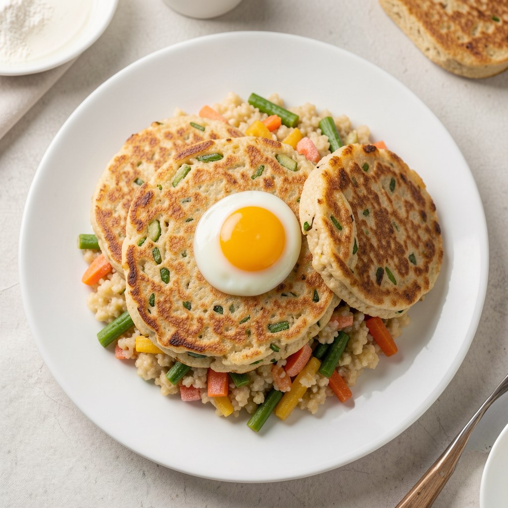 Placki gryczane z warzywami