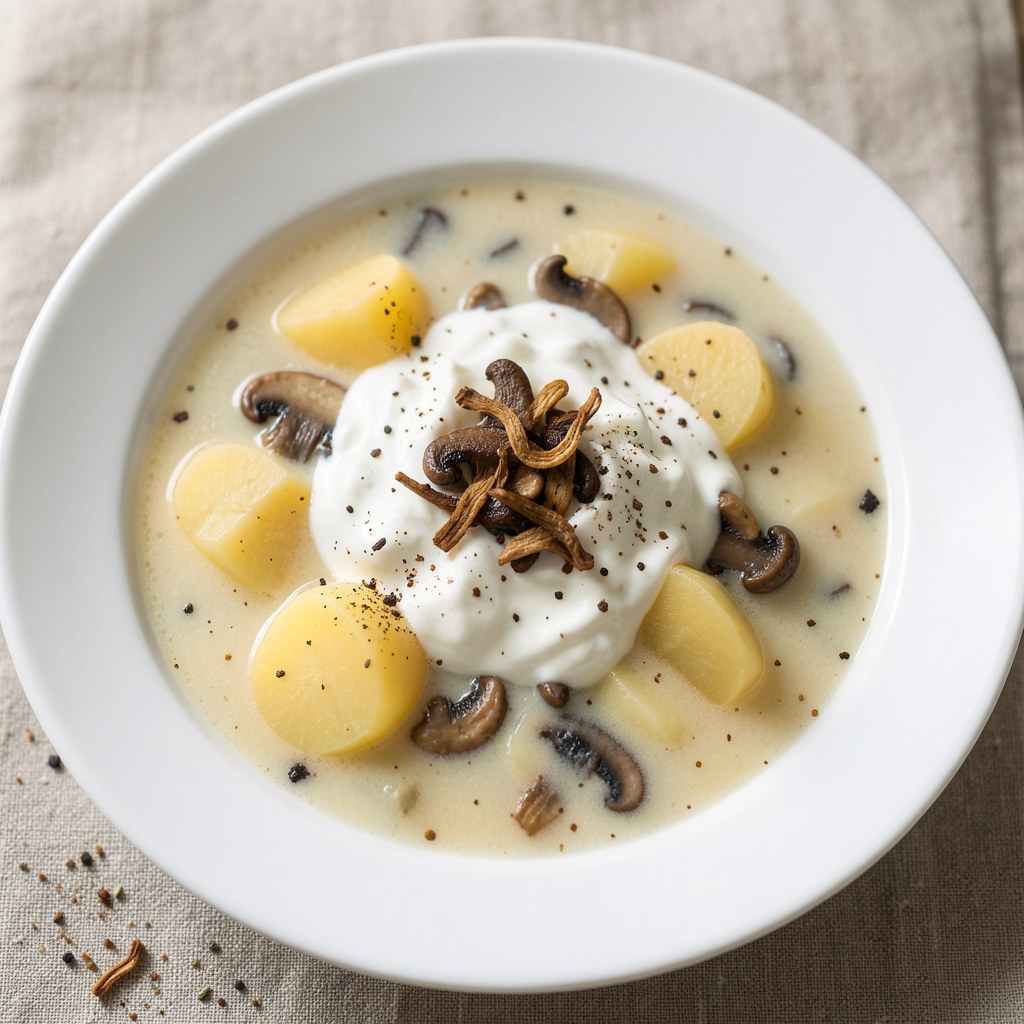 Zupa grzybowa ze śmietaną